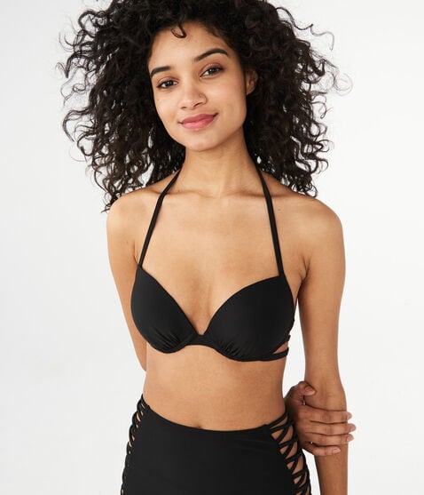 LLD Strappy Push-Up Halter Bikini Top LLD Strappy Push-Up Halter Bikini Top